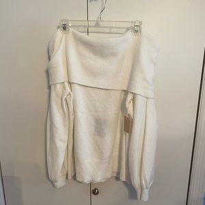 NWT Plus Off-the-shoulder White Sweater Forever 21 Size 3X